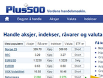 Plus500 - Kj�p og salg av valuta